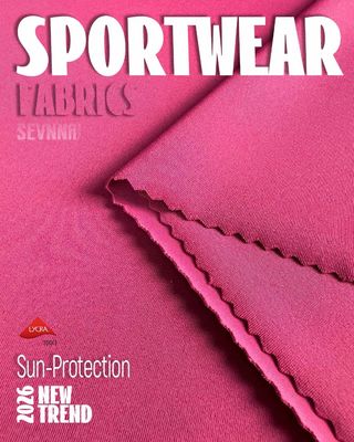 Tecido de Lycra reciclado de 152 cm de largura em padrão simples para roupas ecológicas