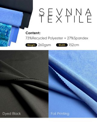Tecido personalizável de yoga com largura de 152cm e tricô circular para conforto e estilo ótimos