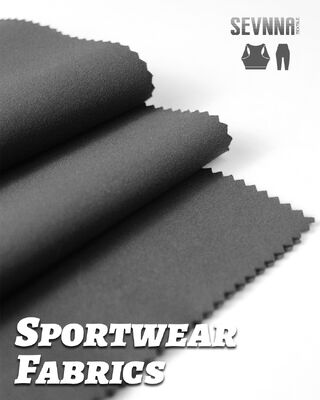 Tecido Lycra de alongamento macio com alta elasticidade e opções de cores personalizadas para uso esportivo e casual