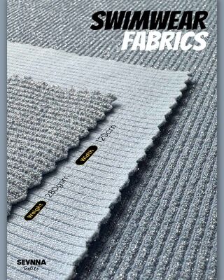 Tecido para moda praia ecológico com 83% de nylon reciclado, secagem rápida e resistente ao cloro para moda praia sustentável