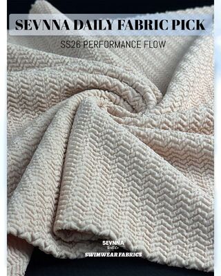 Tecido Ecológico para Moda Praia com Elasticidade Bidirecional de 130cm de Largura e 250gsm de Peso para Moda Praia Sustentável