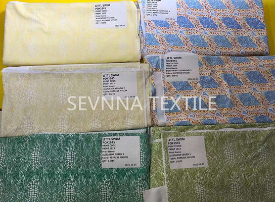 A tela reciclada resistente do roupa de banho do comprimido para o laboratório da cor mergulha a greve impressa Digitas Offs