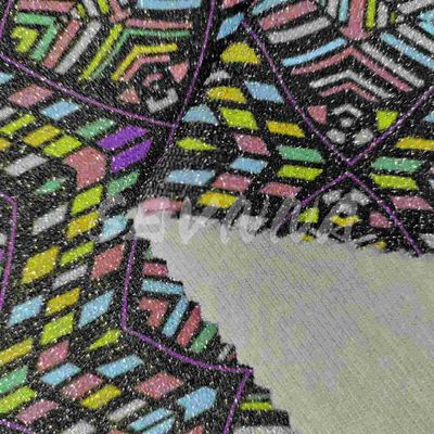 Densidade Jacquard Tricoteado Tecido Duplo Tricoteado Verão / Outono Usar Fibra de Poliéster Reciclada