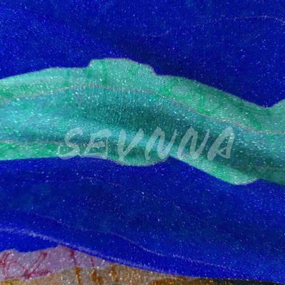 Tecido de malha Jacquard ecológico com acabamento metálico