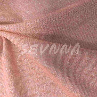 Tecido de spandex de nylon elástico de mistura metálica para roupas activas