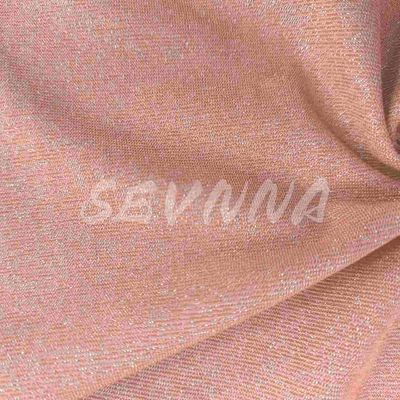 Tecido de spandex de nylon elástico de mistura metálica para roupas activas