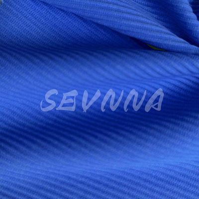 Tecido de poliéster azul para fabricantes de vestuário