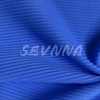 Tecido de poliéster azul para fabricantes de vestuário