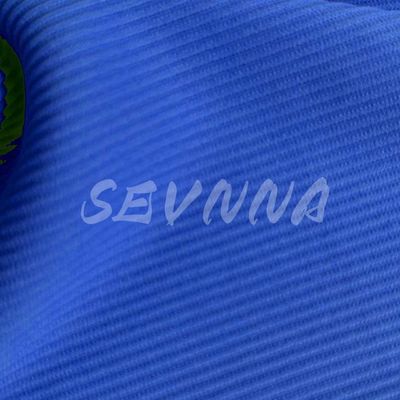 Tecido de poliéster azul para fabricantes de vestuário