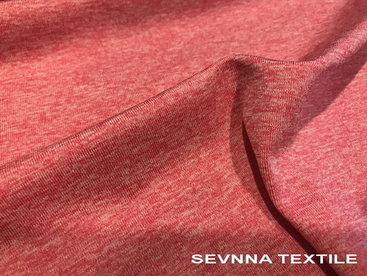 O cinza feito malha Cationic de Heather da tela do desgaste da ioga do jérsei colore o Spandex do poliéster