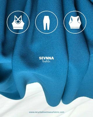 SPF50 Tecido Lycra reciclado 68%Nilit Softex Nylon FD 32%Tecido Lycra para vestuário de fitness ecológico