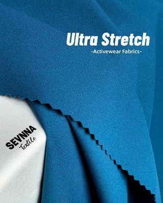 SPF50 Tecido Lycra reciclado 68%Nilit Softex Nylon FD 32%Tecido Lycra para vestuário de fitness ecológico
