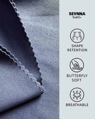 230gsm 77%Nylon de Base Biológica + 23%Elastano Preto Tecido de Nylon Reciclado com Listras SP7441