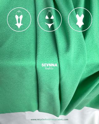 85% Nylon reciclado 15% Espandêx Detalhes Material de tricô duplo Tecido 165cm Largura