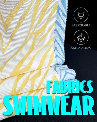 Roupas de banho de tecido reciclado com padrão de riscas para roupas de banho ecológicas
