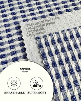Tecido de roupa de banho reciclado e ecológico de 245 gramas para roupa de banho sustentável