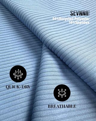 84% poliéster reciclado 16% conteúdo de spandex poliéster tecido spandex cor personalizada para as suas necessidades