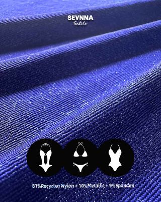 145cm de largura Tecido reciclado de roupa de banho em padrão sólido para roupa de banho sustentável