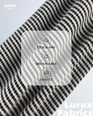 82% Nylon reciclado 5% Lurex 13% Spandex Tecido de natação Alternativas com alta resistência ao cloro