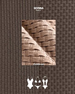 105cm Nylon reciclado Spandex tecido de tricô duplo 360gm