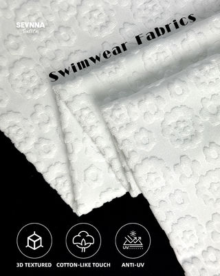 Tecido texturizado de natação 95% poliéster reciclado de alta resistência ao cloro