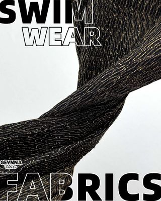 Tecido de roupa de banho ecológico resistente ao cloro com 69% de nylon reciclado, 20% de lurex e 11% de spandex