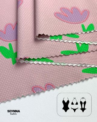 Tecido de malha dupla de 180gsm para uso no verão e outono com 87% de nylon reciclado ecológico