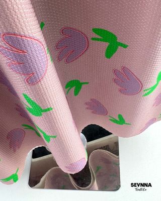 Tecido de malha dupla de 180gsm para uso no verão e outono com 87% de nylon reciclado ecológico