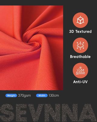 85% Nylon 15% Spandex Sport Bra Fabric with 370gsm Weight and 130cm Width for High-Performance Activewear