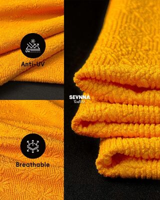 Tecido de natação texturizado de 300gsm com alta resistência ao cloro e alta retenção da forma para têxteis de roupa de banho