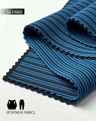 Tecido esportivo verde certificado de alta elasticidade e absorção de umidade para roupas esportivas