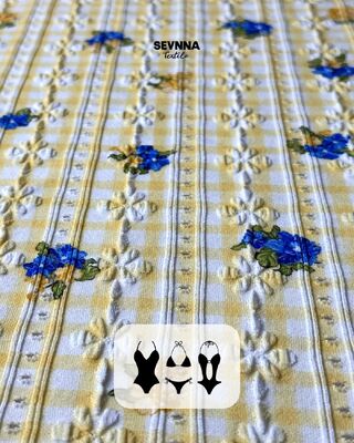 Tecido de natação texturizado de alta resistência ao cloro com 92% de nylon reciclado + 8% de spandex e 215gm de peso para roupas de banho duráveis