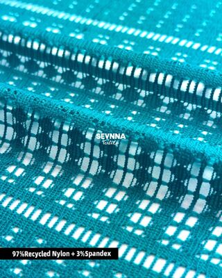 Tecido de malha dupla estilo Jacquard de 160gsm com Nylon Reciclado para Vestuário Durável e Confortável