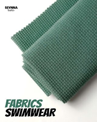 Tecido de Natação Texturizado de Alta Elasticidade com 95% Algodão Orgânico e 5% Elastano para Alta Resistência à Cor