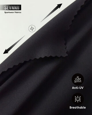 Tecido de malha para activewear 75% Nylon + 25% Spandex com alta respirabilidade e secagem rápida para tecidos esportivos