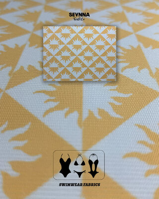 Tecido de banho texturizado 260gsm com alta resistência ao cloro e UPF 50+ para trajes de banho duráveis