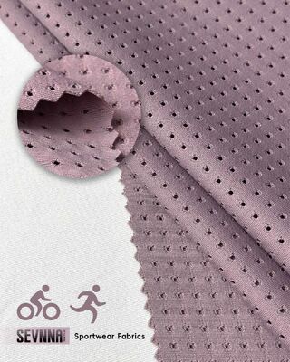 UPF 50+ Tecidos de corrida com 190 gsm de peso e costuras de bloqueio plano para têxteis desportivos de alto desempenho