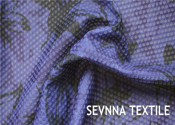 Torne mais fraco semi matérias têxteis de nylon recicladas Textured do Activewear da tela com listras do jacquard