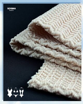 Tecido Ecológico para Moda Praia com Elasticidade Bidirecional de 130cm de Largura e 250gsm de Peso para Moda Praia Sustentável