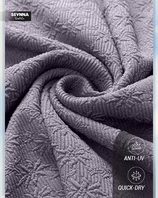 Tecido de natação texturizado 320gsm com proteção UV 50+ e alta resistência ao cloro para trajes de banho duráveis