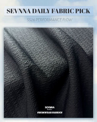 Tecido de Natação Texturizado com Alta Resistência ao Cloro, 98% Poliéster Reciclado e Proteção UV 50+