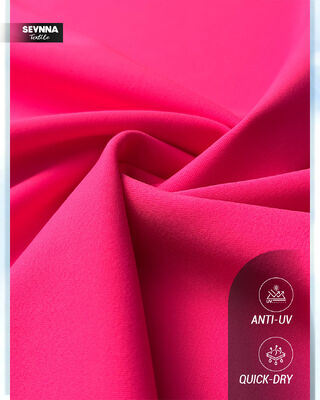 Tecido de poliéster espandêx de largura 152cm com alta elasticidade e cor personalizada para roupas ativas e de banho