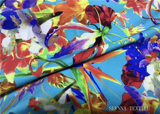 Mini material impresso floral da tela do biquini, tela do maiô de 180gsm Lycra