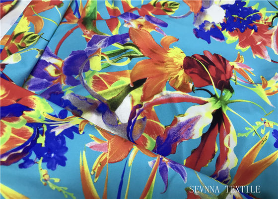 Mini material impresso floral da tela do biquini, tela do maiô de 180gsm Lycra