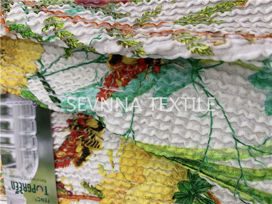 A tela reciclada de nylon do roupa de banho do Spandex personalizada imprimindo a trama fez malha