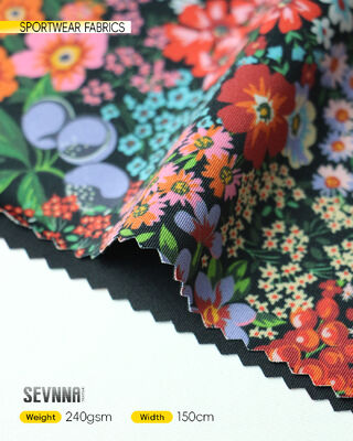 Tecido de ciclismo repelente de água com 45% poliéster + 35% nylon + 20% elastano e peso de 240 GSM para vestuário de ciclismo