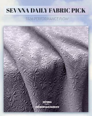 Tecido de natação texturizado 320gsm com proteção UV 50+ e alta resistência ao cloro para trajes de banho duráveis