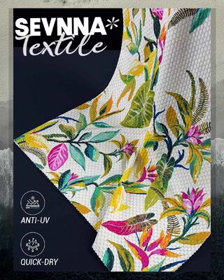 Tecido de Moda Praia Reciclado com Estampa Sólida, Oferecendo Caimento Regular Adequado para Projetos de Fabricação de Moda Praia Sustentável