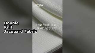 Tecido de malha dupla de poliéster reciclado com estilo jacquard e 160cm de largura para vestuário ecologicamente correto