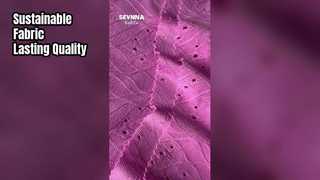 Tecido de poliéster reciclado ecológico projetado para marcas de moda sustentáveis ​​com foco no meio ambiente
